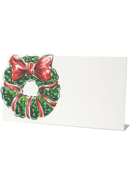 Holiday Wreath Place Card Pack Of 12 Sheets