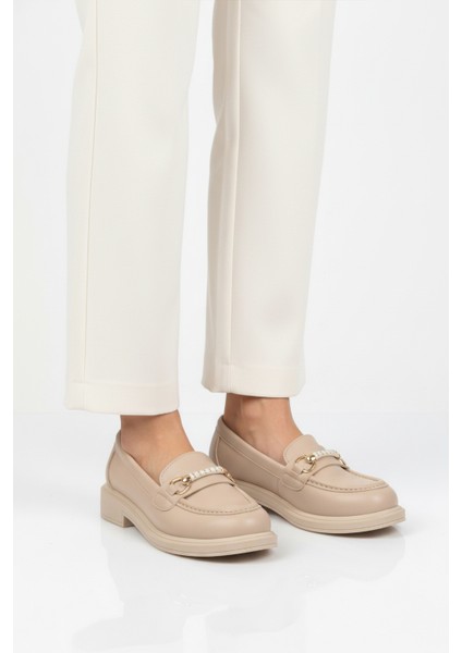 Bej Cilt Kadın Casual Ayakkabı 572441 Z