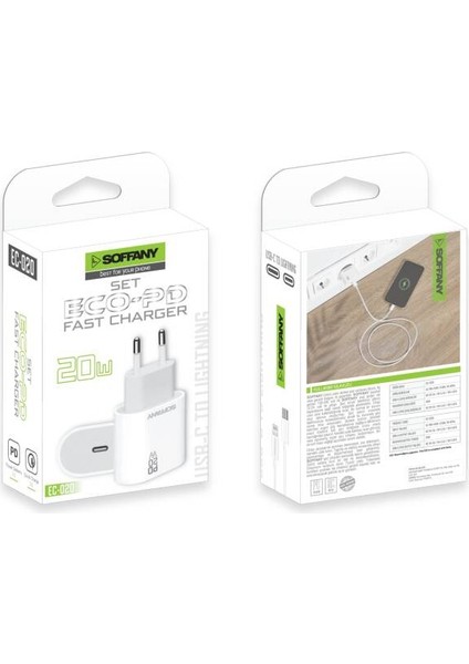 EC-020 20W ECO-PD Hızlı Şarj USB-C to Lightning fırsatları