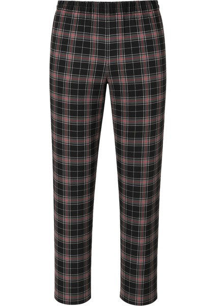 Erkek Pamuklu Uzun Kollu Yamalı Ekose Desenli Pijama Takımı fırsatları