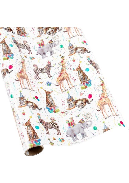 Party Animals Gift Wrapping Paper 30" x 8' Roll
