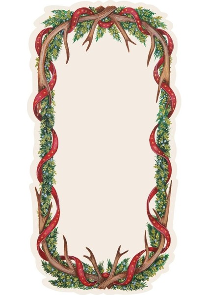 Antler Garland Table Card - Pack Of 12