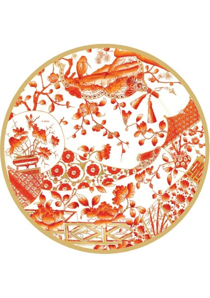 Gilded Porcelain Coral Placemats 1 Each