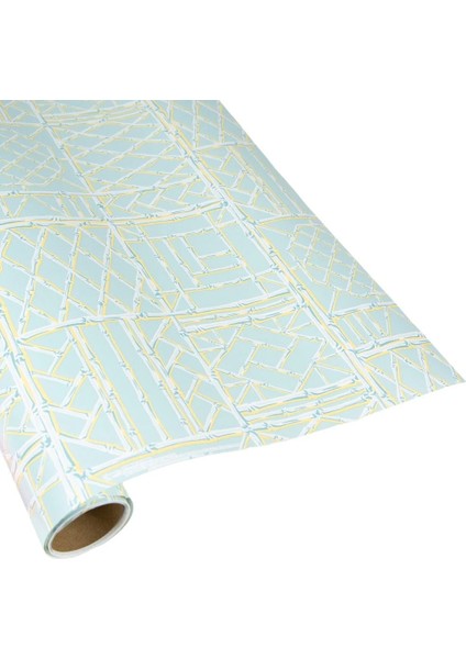 Bamboo Screen In Robin's Egg Gift Wrap 1 Continuous Roll Of Wrapping Paper