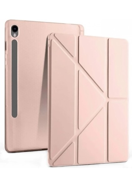 More-Tr Newface Samsung Galaxy Tab S10 Fe Plus 13.1 Kalemlikli Mars Tablet Kılıfı - Rose Gold