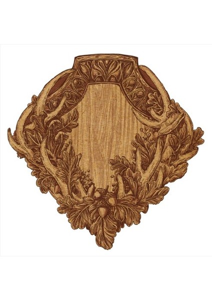 Die Cut Oak & Antler Crest Placemat -12 Sheets