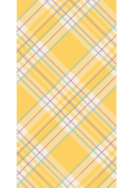 Yellow Plaid Guest Napkin Pack Of 16
