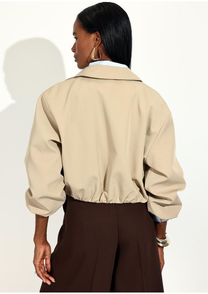 Bej Bomber Ceket 9616 indirimleri