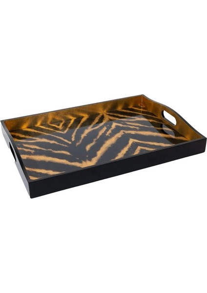 Go Wild Lacquer Large Rectangle Tray 21X15