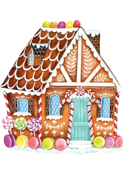 Die Cut Gingerbread House Placemat -12 Sheets