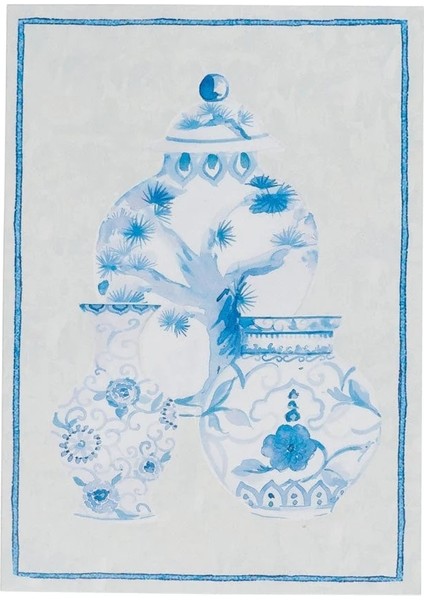 Glazed Porcelain Boxed Note Cards 8 Note Cards & 8 Envelopes