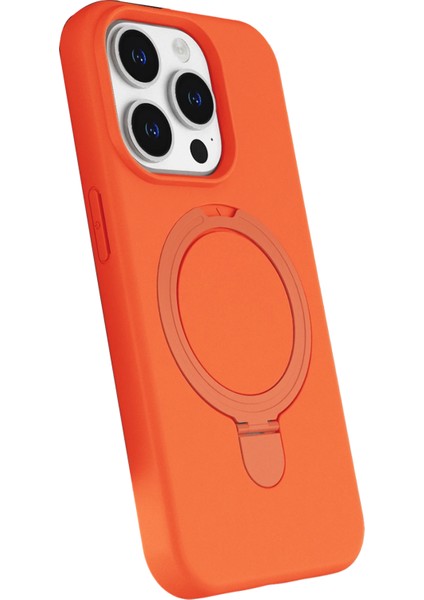 More-Tr Newface Apple Iphone 14 Pro Max Regal Magsafe Standlı Kapak - Turuncu fiyatları