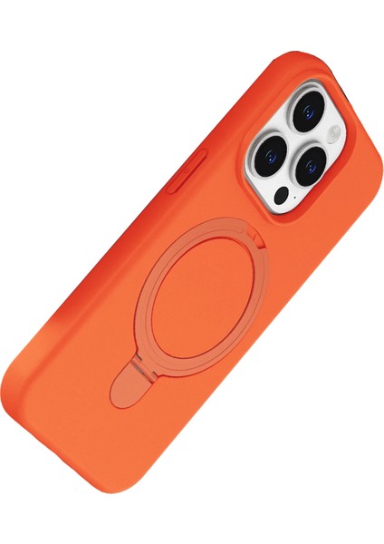 More-Tr Newface Apple Iphone 14 Pro Max Regal Magsafe Standlı Kapak - Turuncu modelleri