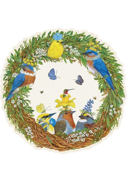 Die Cut Songbird Wreath Placemat 12 Sheets