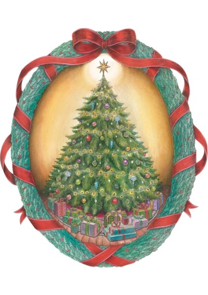 Die Cut O Cristmas Wreath Placemat 12 Sheets