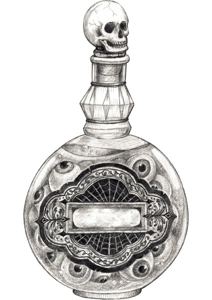 Poison Bottle Table Accent - Pack Of 12