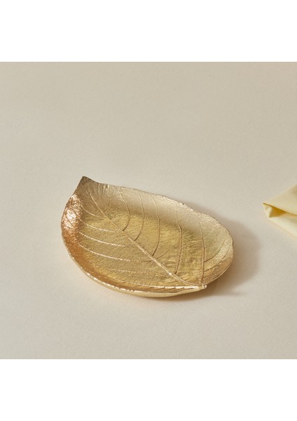 Leaf Dekoratif Tabak Gold 21X15X2,5 cm