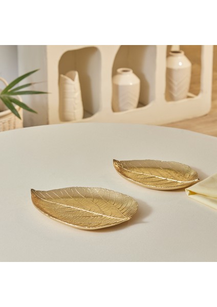 Leaf Dekoratif Tabak Gold 21X15X2,5 cm modelleri
