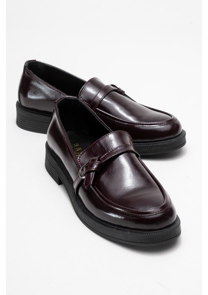 Galea Bordo Rugan Tokalı Hakiki Deri Kadın Loafer Ayakkabı