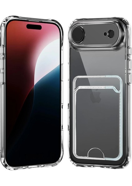 More-Tr Newface Apple Iphone 17 Air Kart Şeffaf Silikon - Şeffaf
