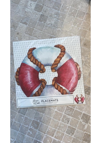 Die Cut Life Preserver Placemat - 12 Sheets