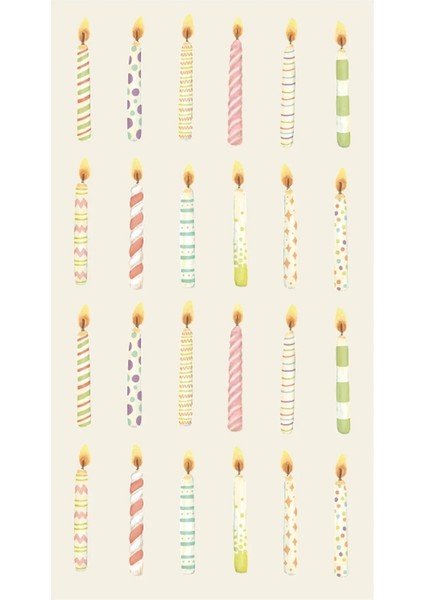 Birthday Candles Guest Napkin Pack Of 16