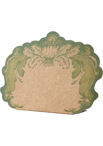 Moss Fable Toile Place Card - Pack Of 12