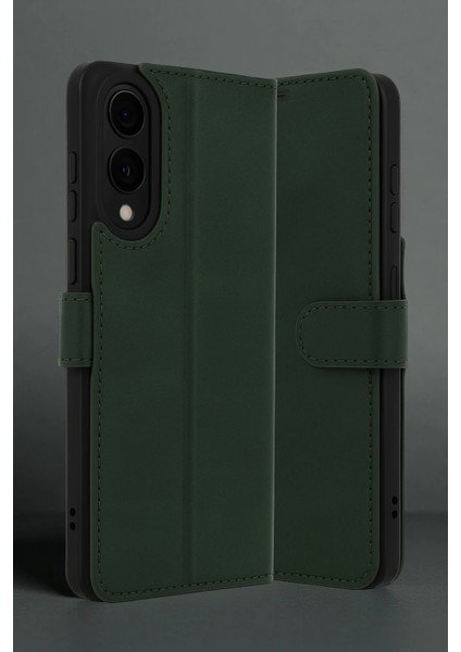 More-Tr Newface Samsung Galaxy S25 Edge Trend S Plus Kapaklı Kılıf - Koyu Yeşil fiyatları