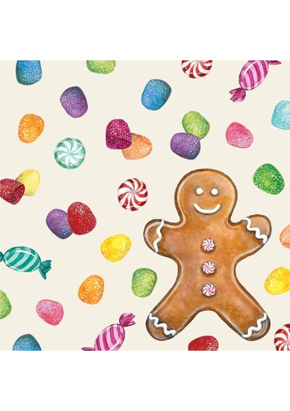 Gingerbread Cocktail Napkin Pack Of 20
