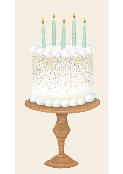 Birthday Cake Guest Napkin Pack Of 16