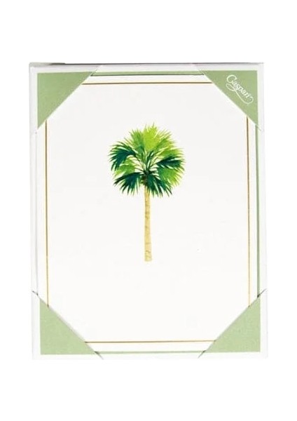 Palms Foil Boxed Note Cards 10 Cards And 10 Envelopes Per Package