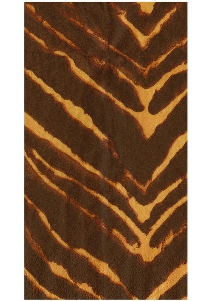 Go Wild Brown Guest Towel Napkins 15 Per Package