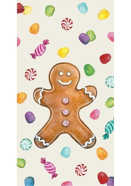 Gingerbread Guest Napkin Pack Of 16