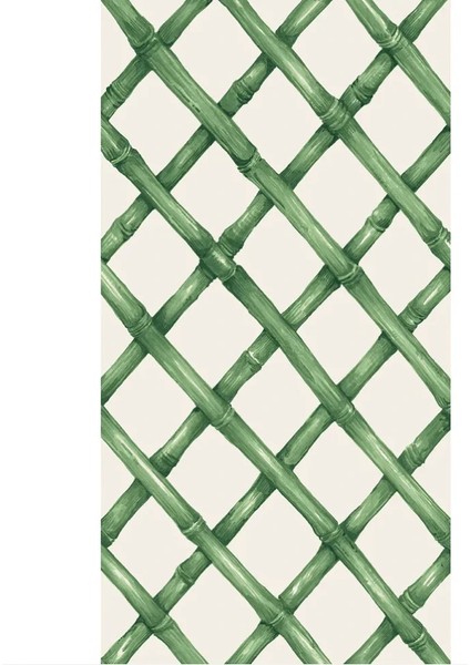 Green Lattice Guest Napkin - Pack Of 16