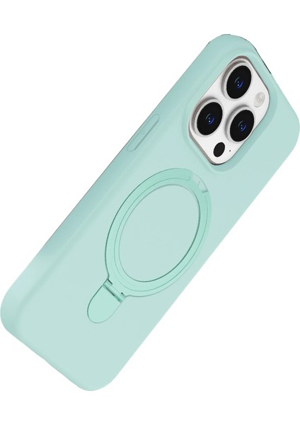 More-Tr Newface Apple Iphone 14 Pro Max Regal Magsafe Standlı Kapak - Su Yeşili modelleri