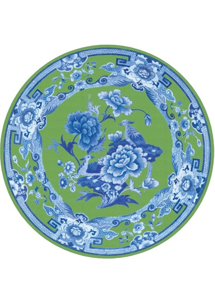Green And Blue Plate Die Cut Placemats 4 Each