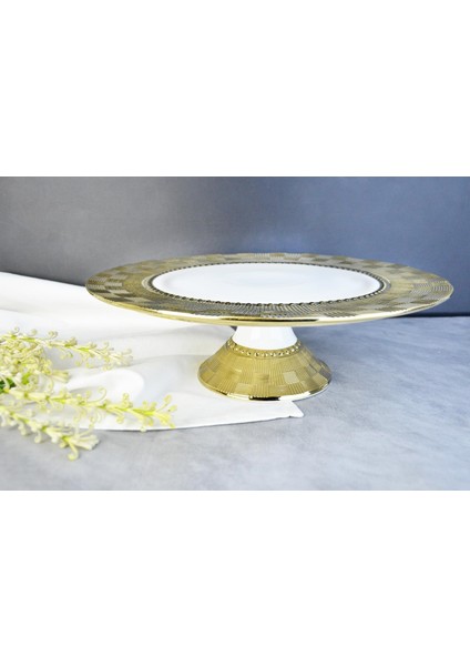 Servis Ayaklı Stella Dama Gold 31,5 cm SER-800419