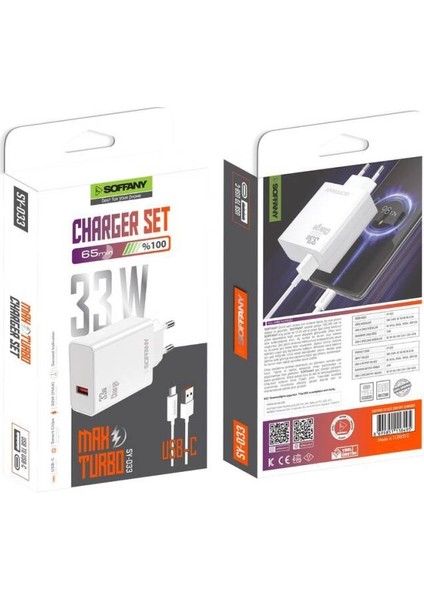 SY-033 33W TURBO USB-C Şarj & Data Kablosu indirimleri