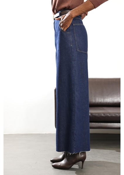 Koyu Lacivert Beli Lastikli Jean fiyatları