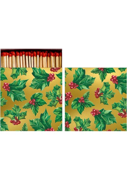 Gilded Holly Matches Box Of 60