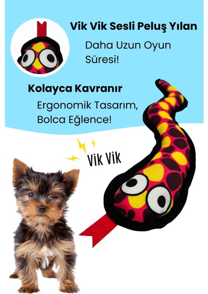 Peluş Yılan Köpek Oyuncağı | VikVik Sesli Köpek Oyun Arkadaşı 9x47 CM modelleri