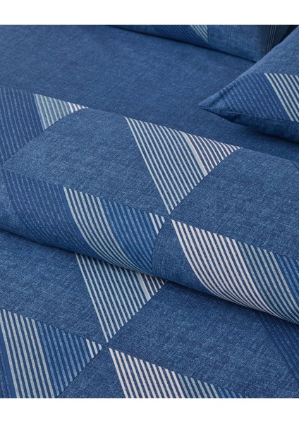 Triangle Flow Kolay Ütülenir Tek Kişilik Nevresim Takımı 160X220 cm Lacivert modelleri