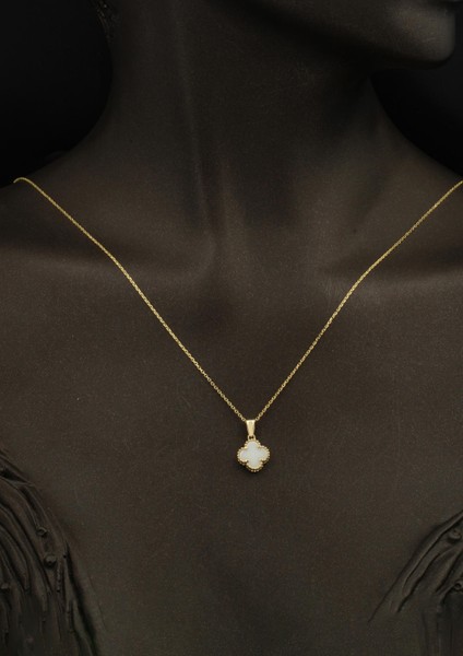 Yonca Sedef Taşlı 14 Ayar Altın Takı Seti modelleri