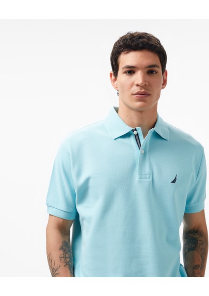 Erkek Mavi Classic Fit Polo Yaka T-Shirt K35000T.4IV