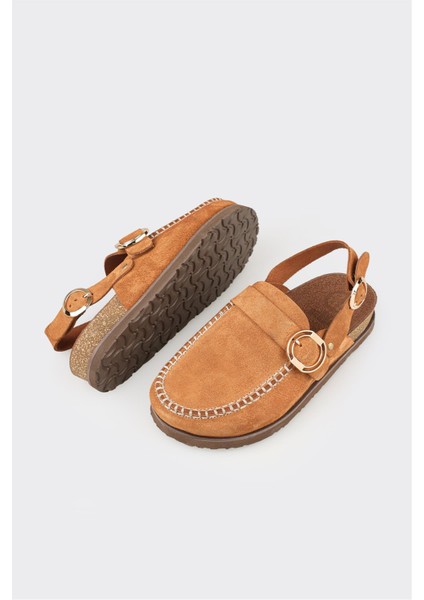 Taba Deri Kadın Terlik modelleri