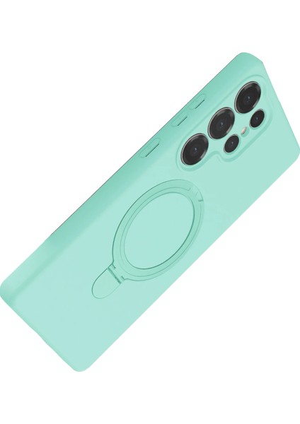 More-Tr Newface Samsung Galaxy S23 Ultra Regal Magsafe Standlı Kapak - Su Yeşili fırsatları