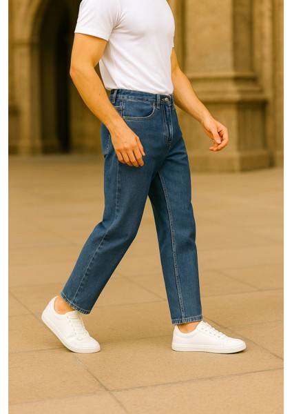 Dar Paça Erkek Yüksek Bel Kot Pantolon - Salaş Mom Jean C333 fırsatları