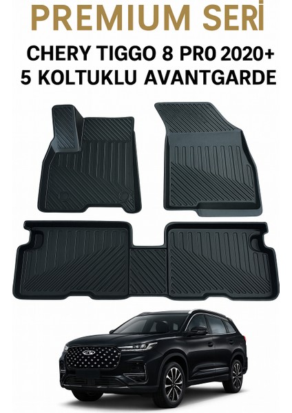 Chery Tiggo 8 Pro 2020+ 5 Koltuklu Avantgarde 3D Oto Paspas Premium