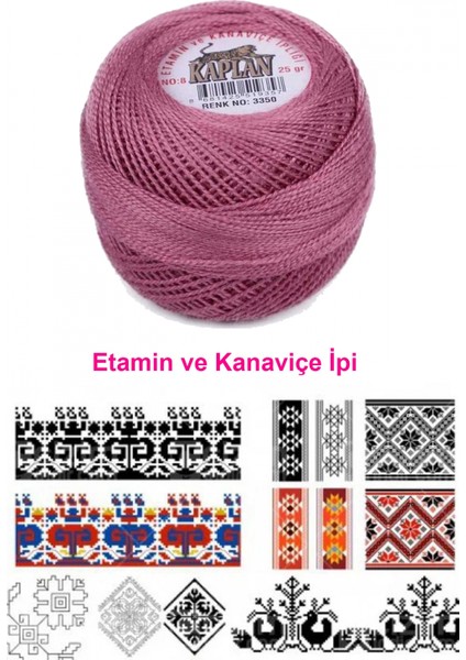 Kaplan Etamin ve Kanaviçe Ipi 8 No Kod/renk: 3350 - fiyatları