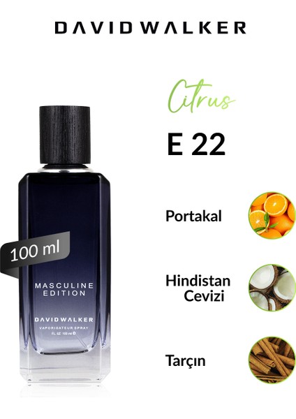 E22 Huget 100 ml Erkek Parfüm | Citrus-Meyve